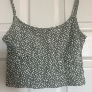 Floral Green Women's Tank- size M